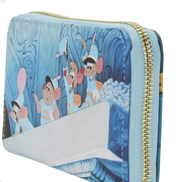 Loungefly x Disney Cinderella Mice Scenes Wallet Purse Bag NWT - Picture 7 of 14